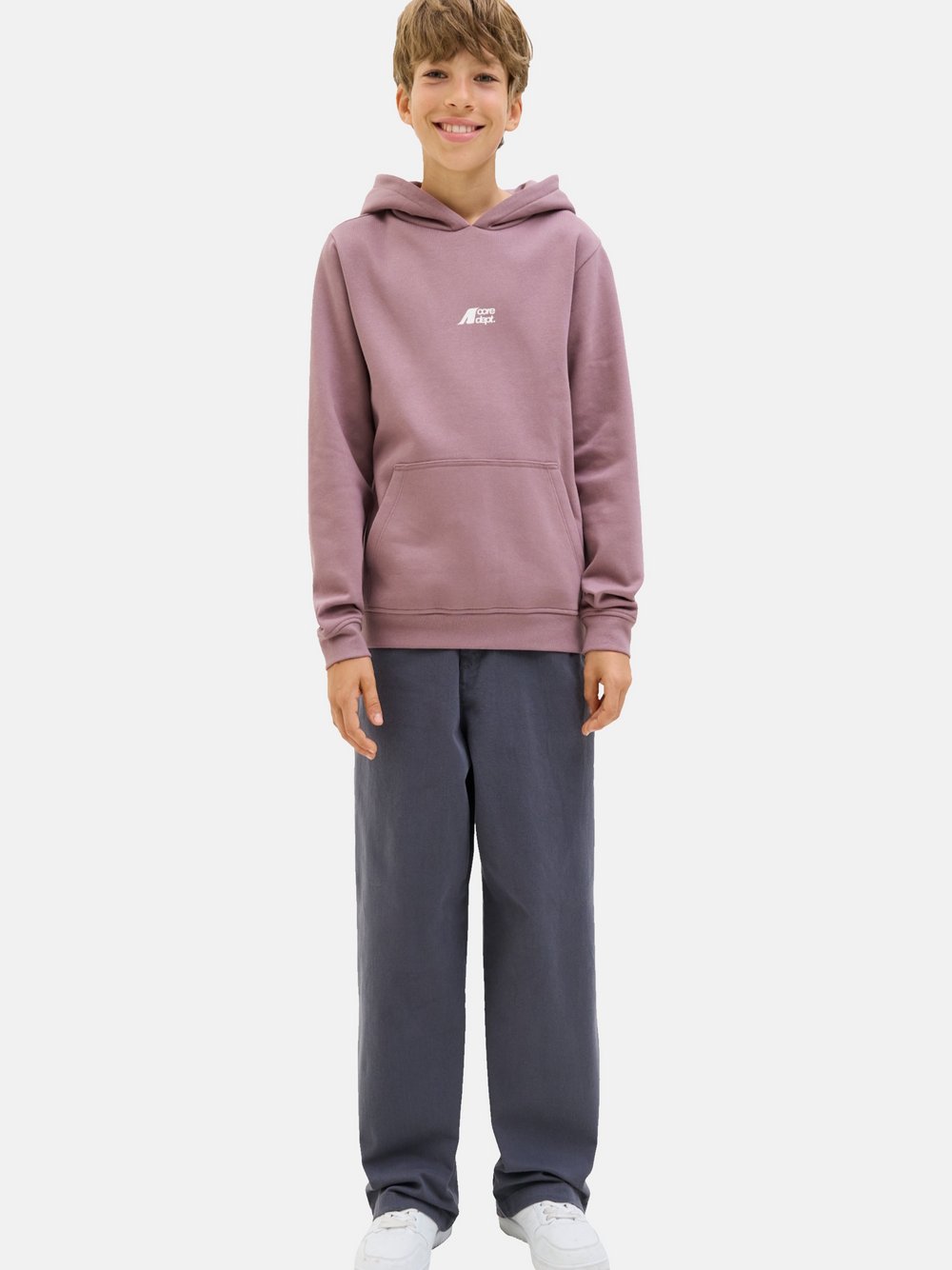 Jack & Jones Junior Kapuzenpullover Jungen Baumwolle lila bedruckt, 152