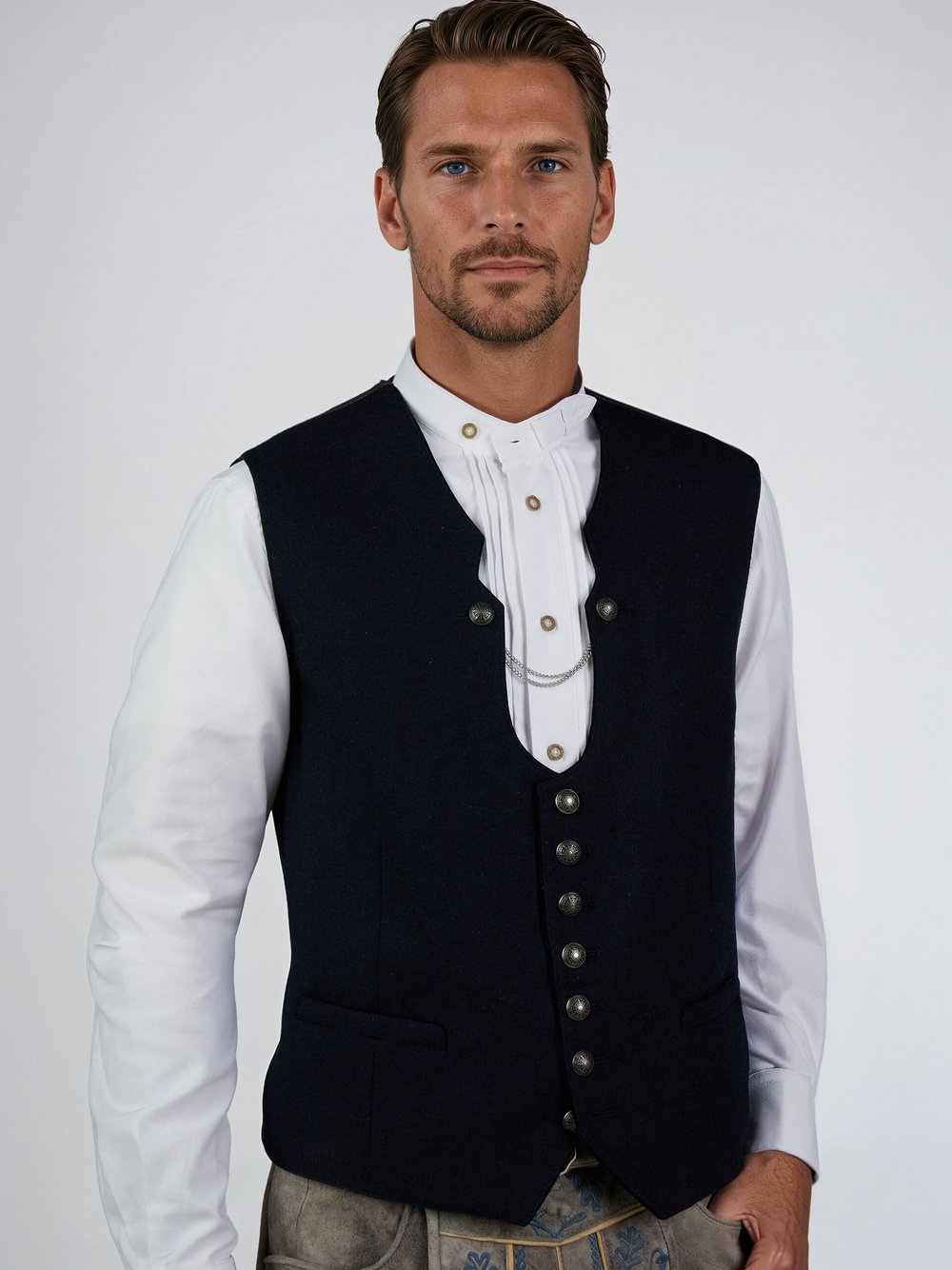 Thumbnail - Spieth & Wenksy Trachtenweste Herren blau, 50