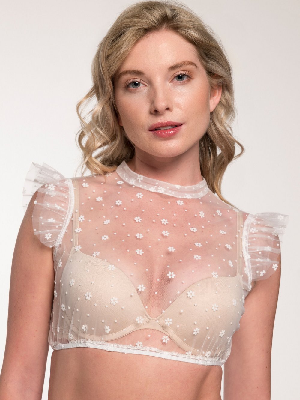 Thumbnail - Spieth & Wenksy Dirndlbluse Damen weiß gemustert, 34