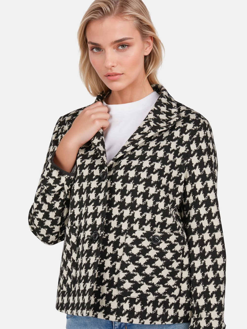 White Label Kastenjacke Damen mehrfarbig kariert, 44