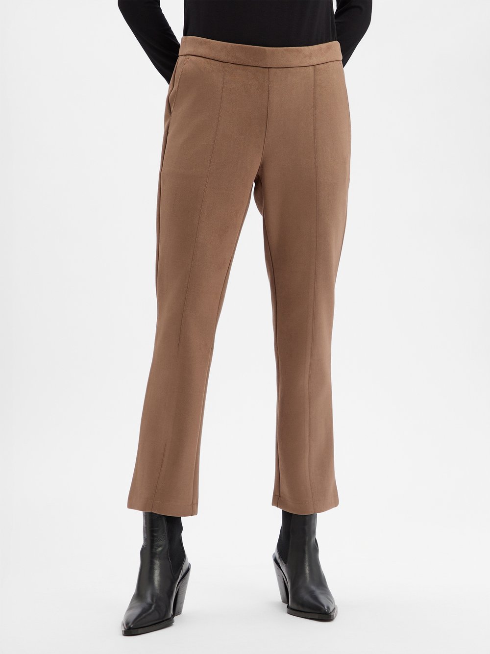 Opus Kunstlederhose Damen braun, 42