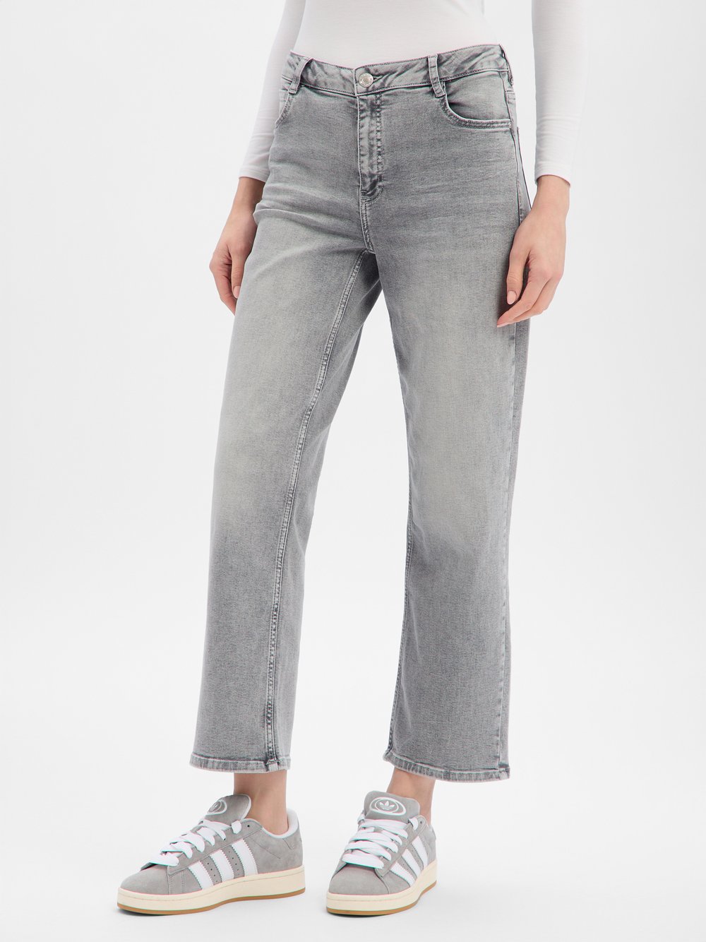 Opus Jeans Damen Baumwolle grau, 38-28