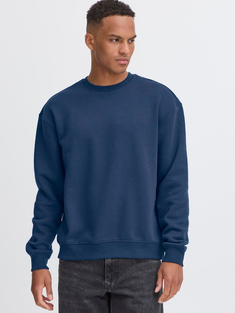 BLEND Sweater Herren Baumwolle blau, S