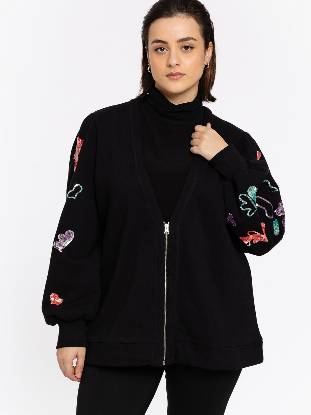 YOEK Jacke Damen Baumwolle schwarz, 38-40
