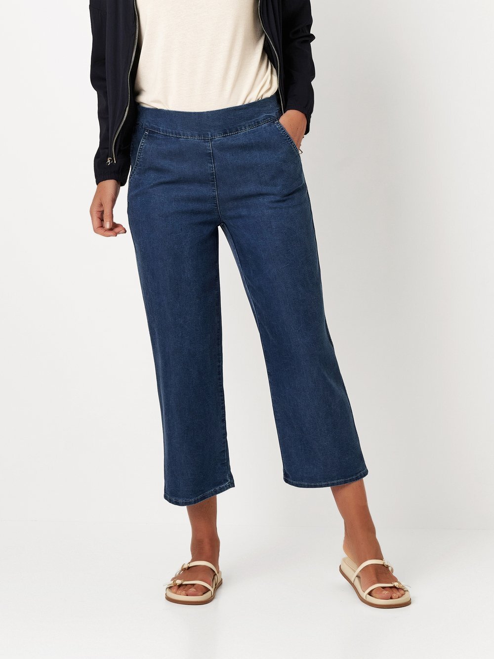 Relaxed Jeans Damen Baumwolle blau, 46
