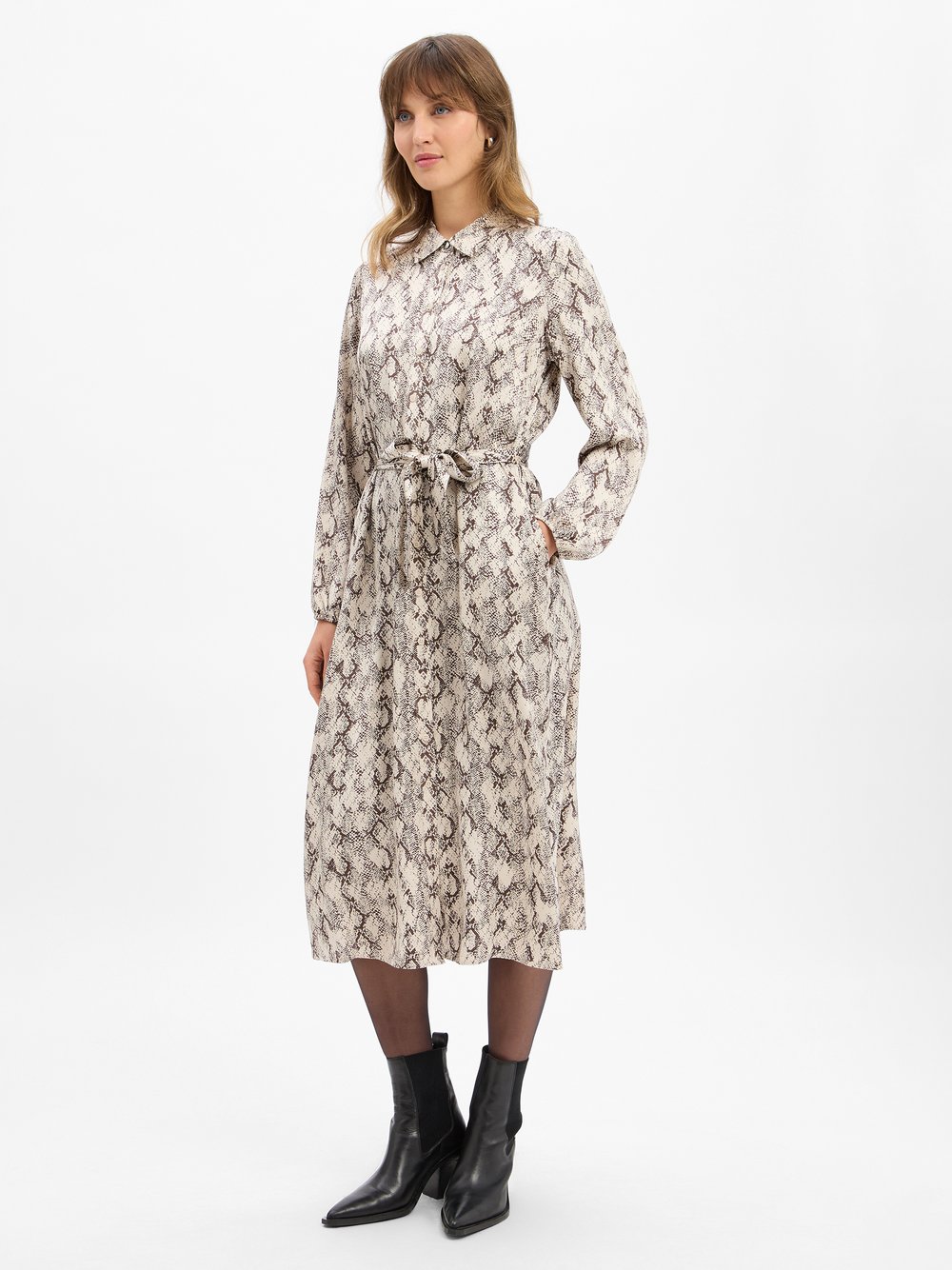 Thumbnail - comma Blusenkleid Damen Viskose mehrfarbig gemustert, 40