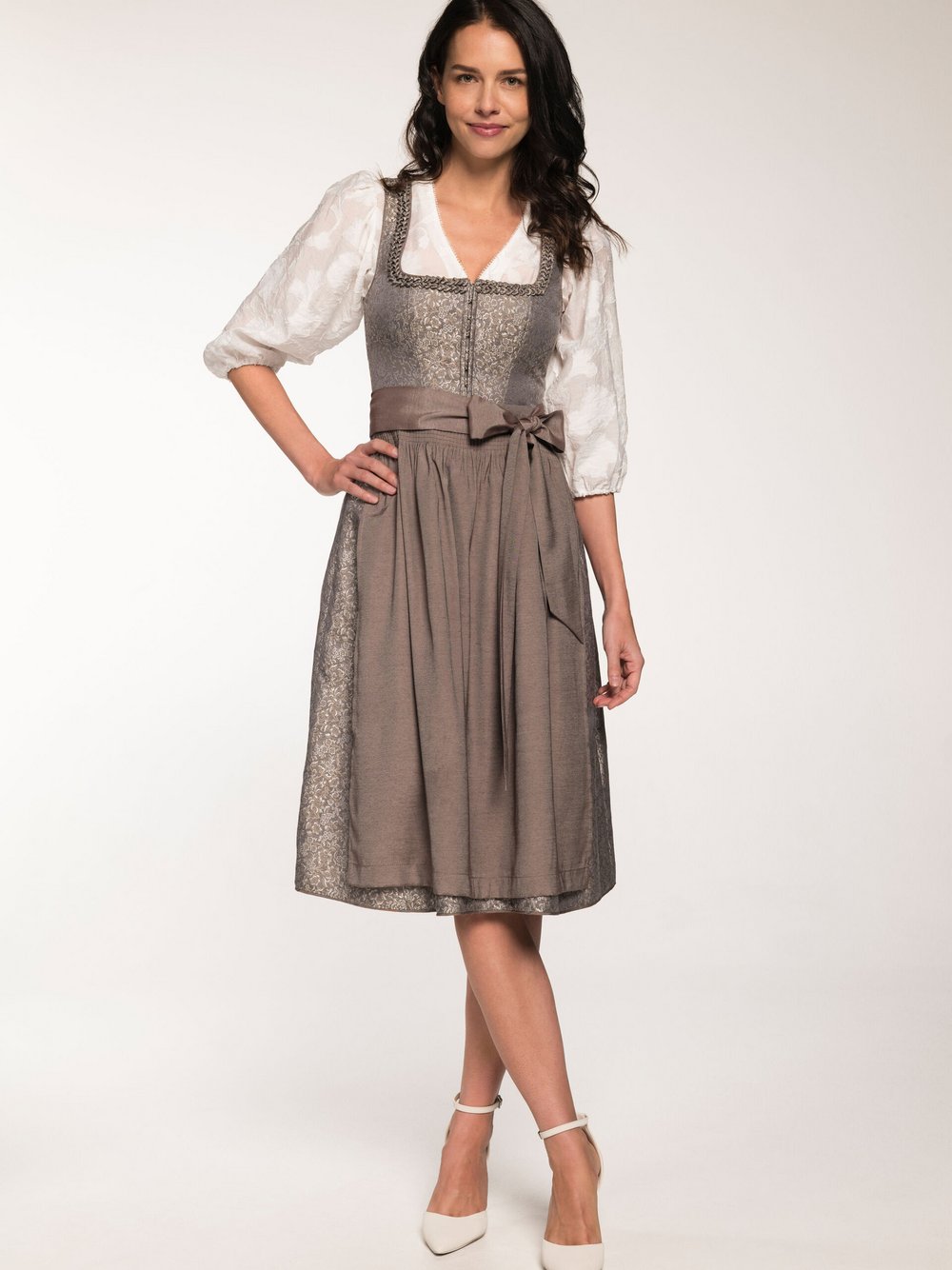 Thumbnail - Spieth & Wenksy Dirndl Damen grau gemustert, 40