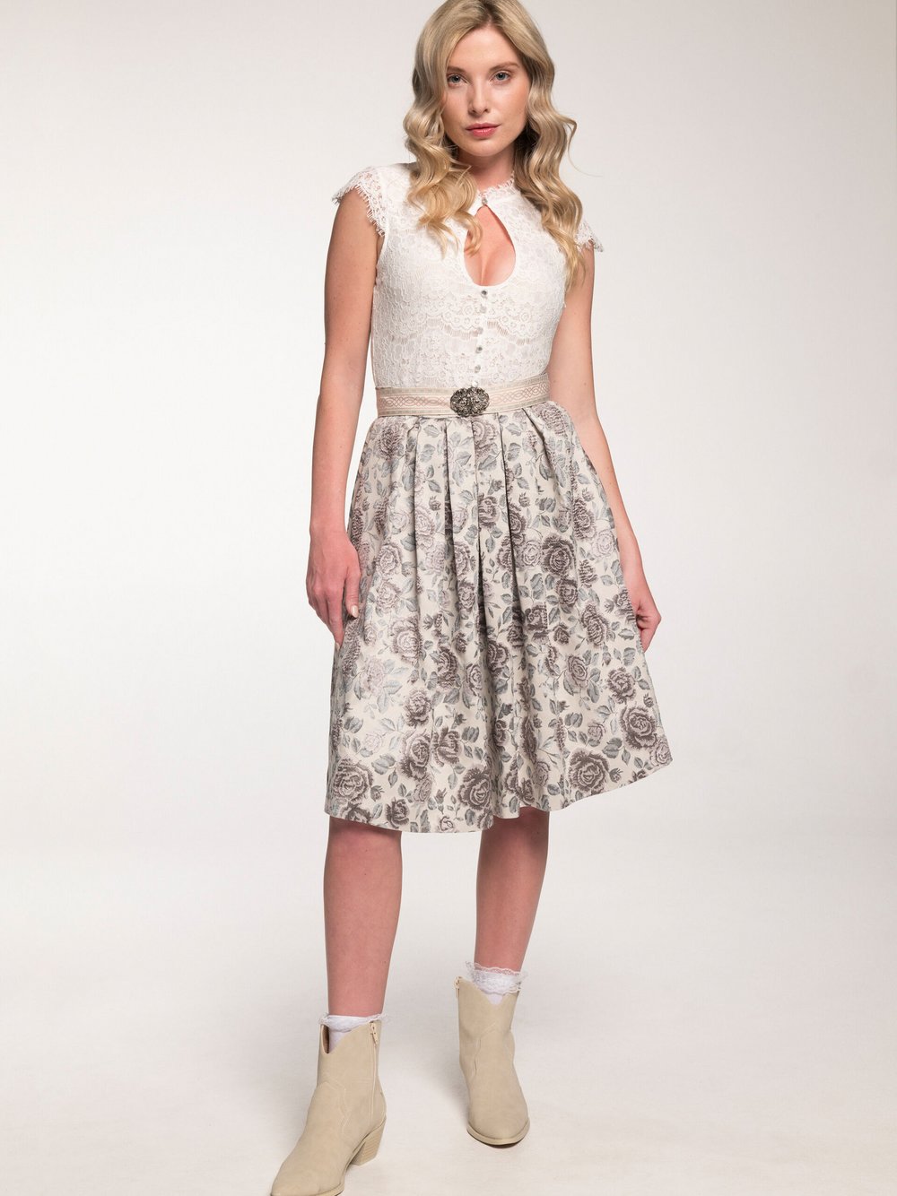 Spieth & Wenksy Trachtenrock Damen beige gemustert, 40