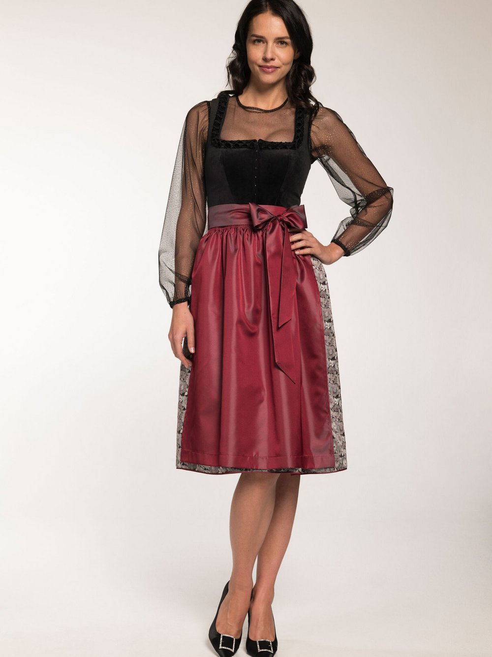 Spieth & Wenksy Dirndl Damen schwarz gemustert, 40