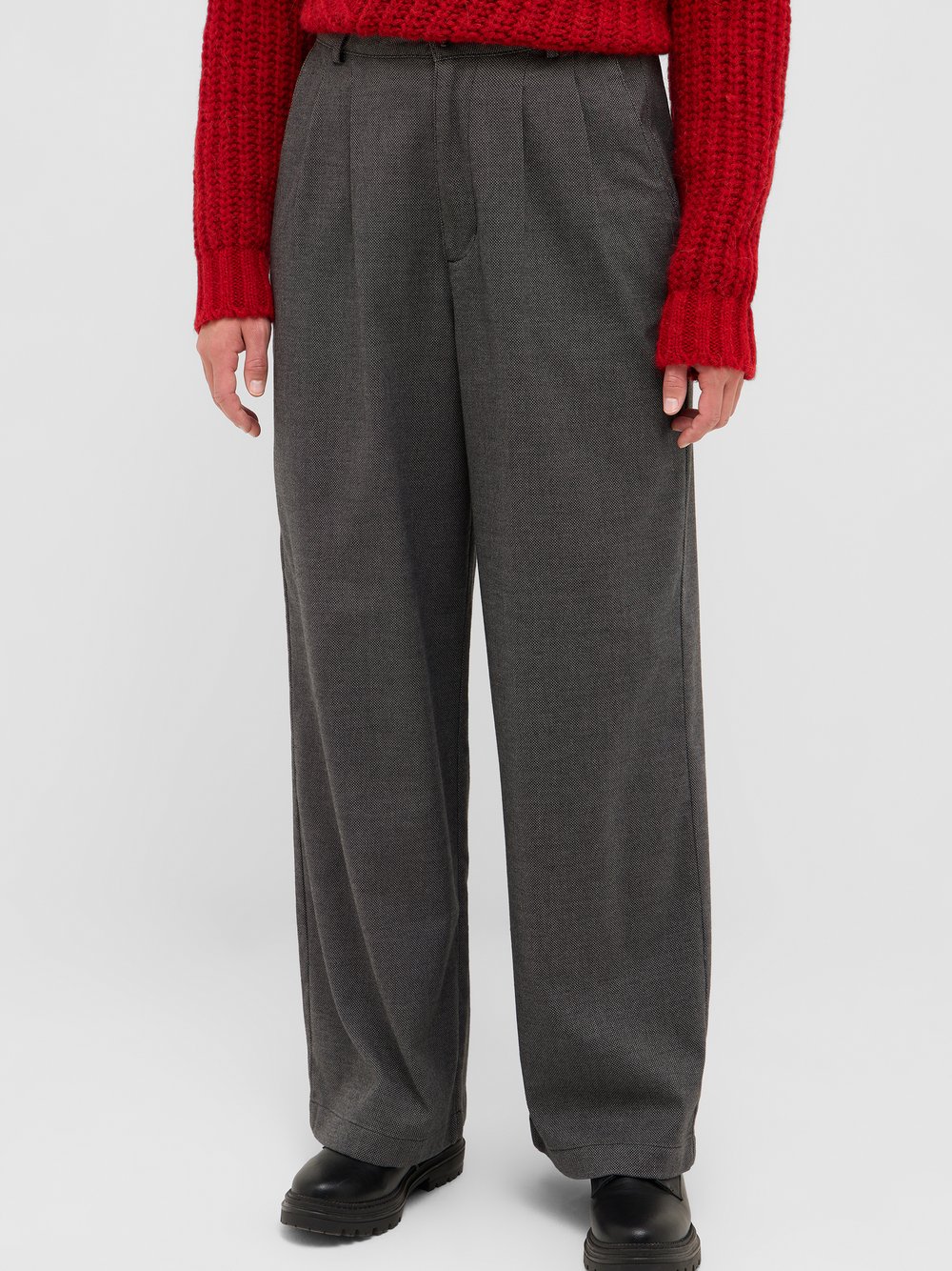 Mustang Hose Damen Baumwolle grau meliert, 38