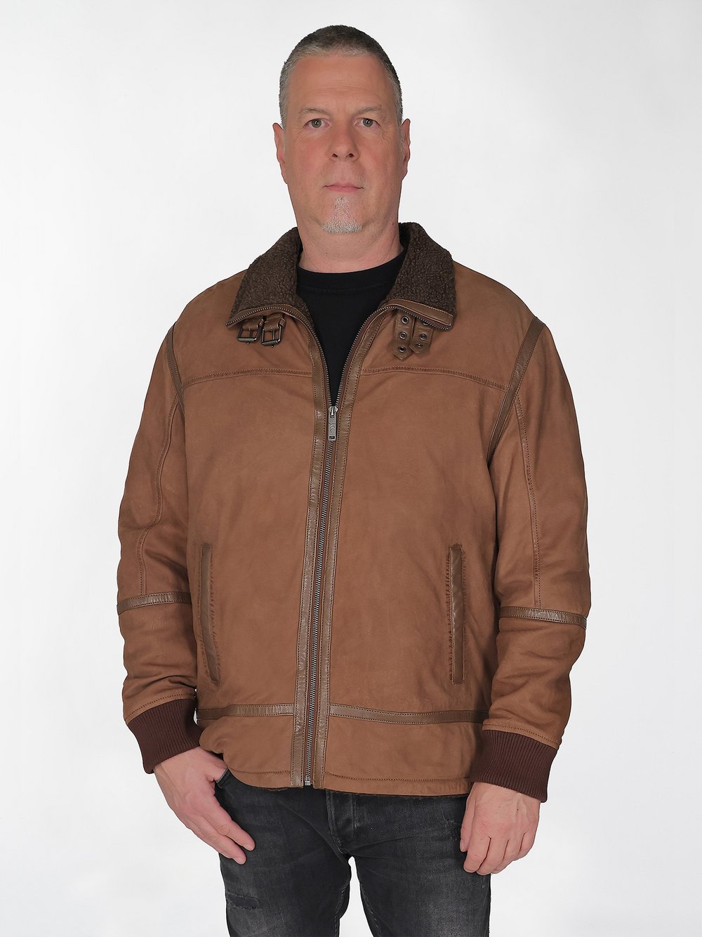 JCC Lederjacke 3102244 Herren braun, 64