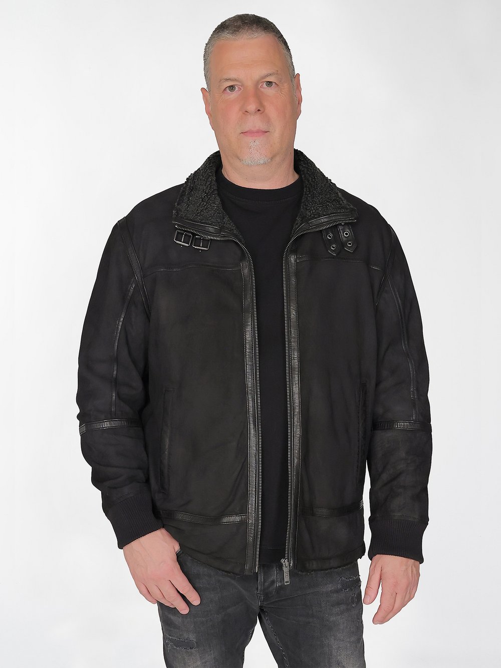 JCC Lederjacke 3102244 Herren schwarz, 70