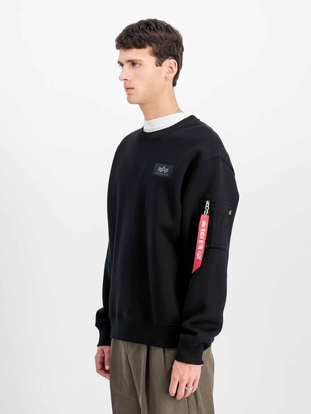 Thumbnail - Alpha Industries Sweatshirt Herren Baumwolle schwarz, XL