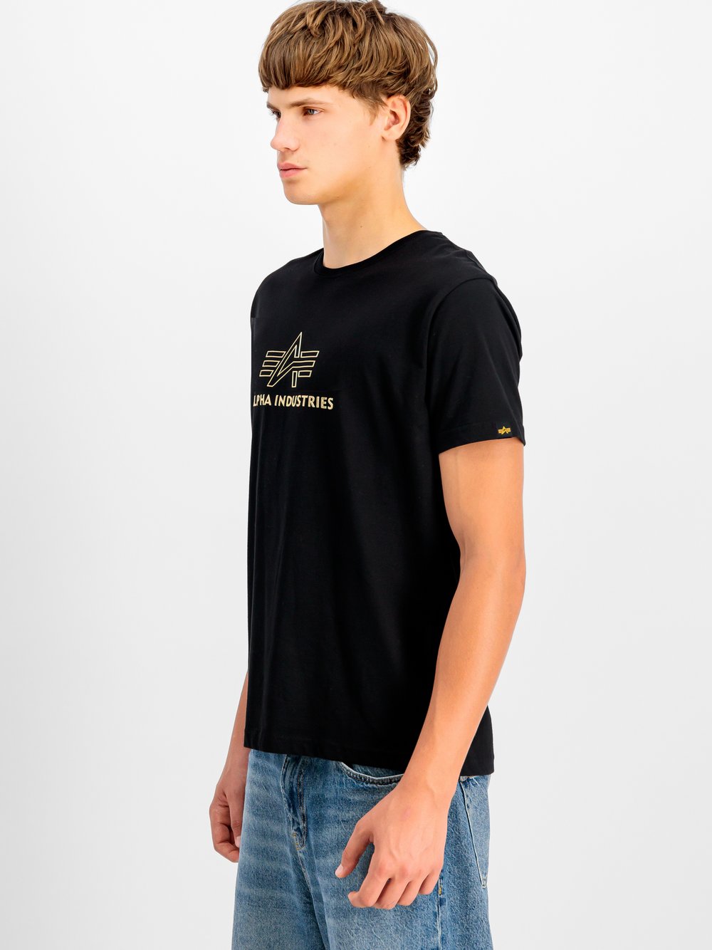 Alpha Industries T-Shirt Herren Baumwolle schwarz, S