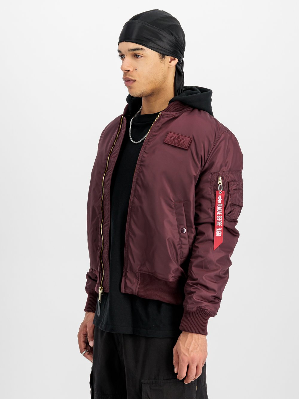Alpha Industries Bomberjacke Herren Polyamid rot, XL