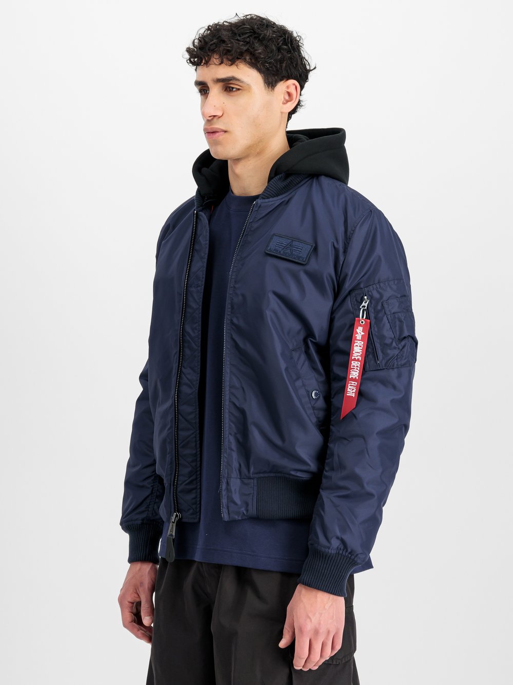 Thumbnail - Alpha Industries Bomberjacke Herren Polyamid blau, XL