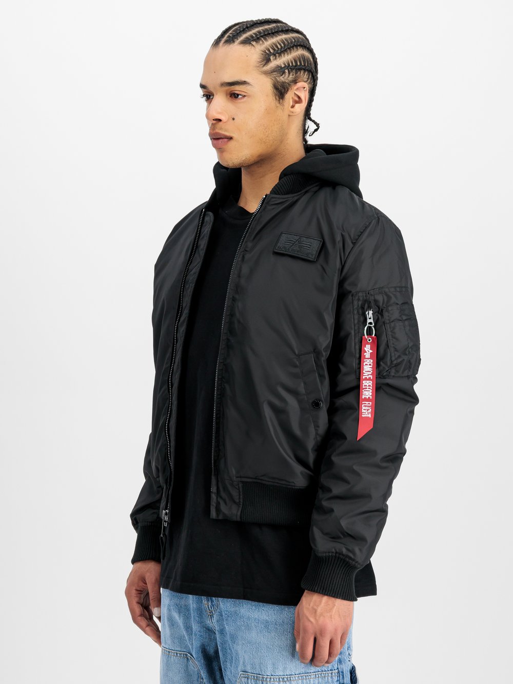Alpha Industries Bomberjacke Herren Polyamid schwarz, S
