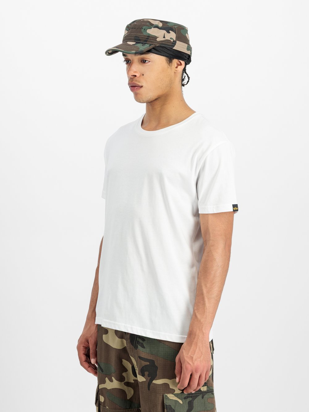Alpha Industries T-Shirt Herren Baumwolle weiß, L