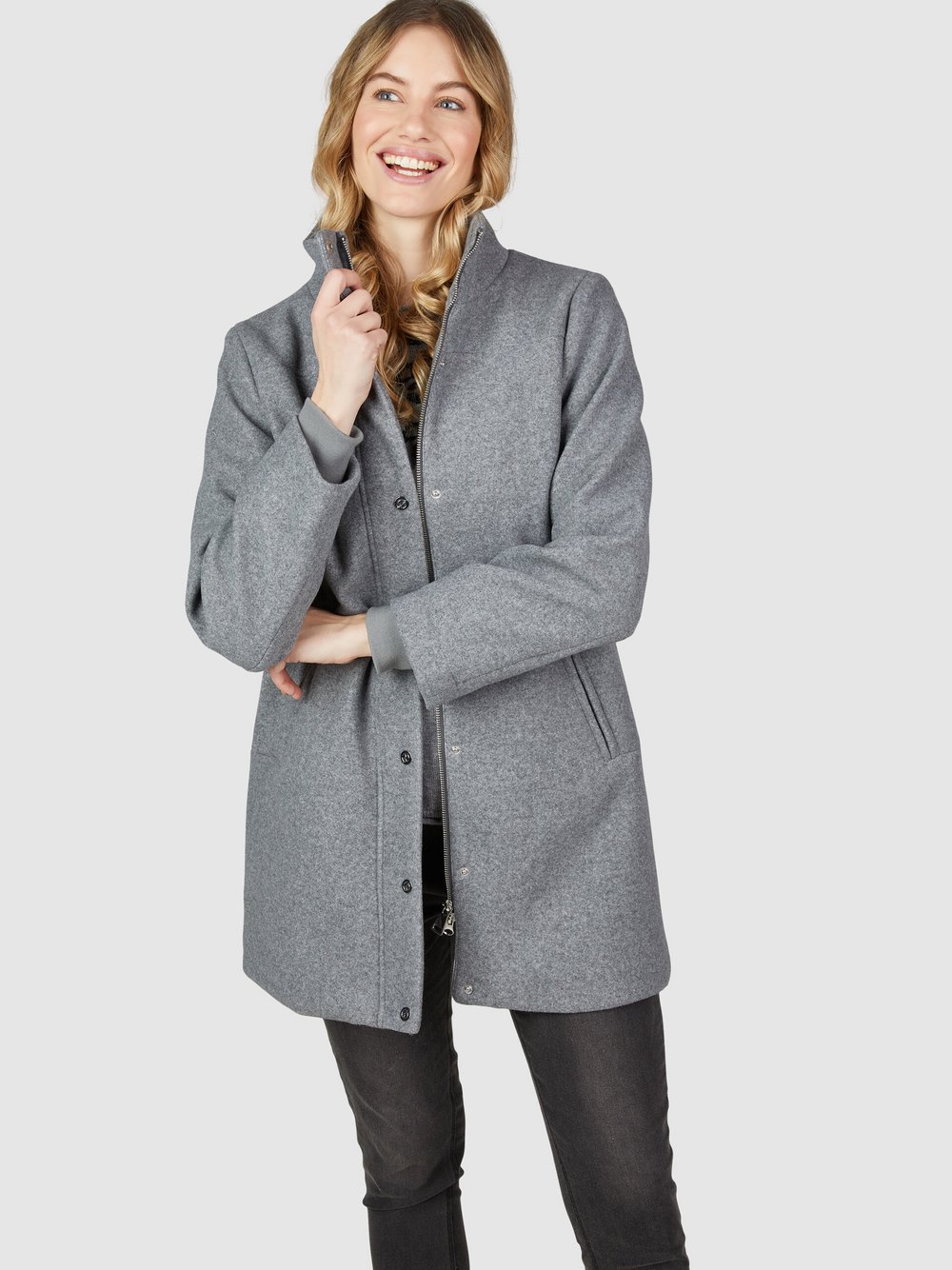 Navigazione Mantel Damen grau, 38