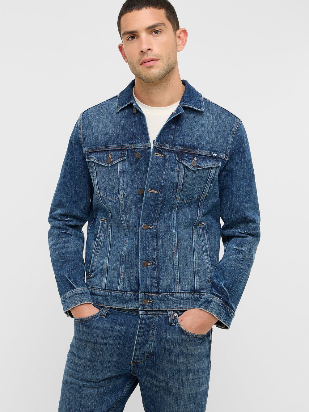 Mustang Jeansjacke Herren Baumwolle blau, L