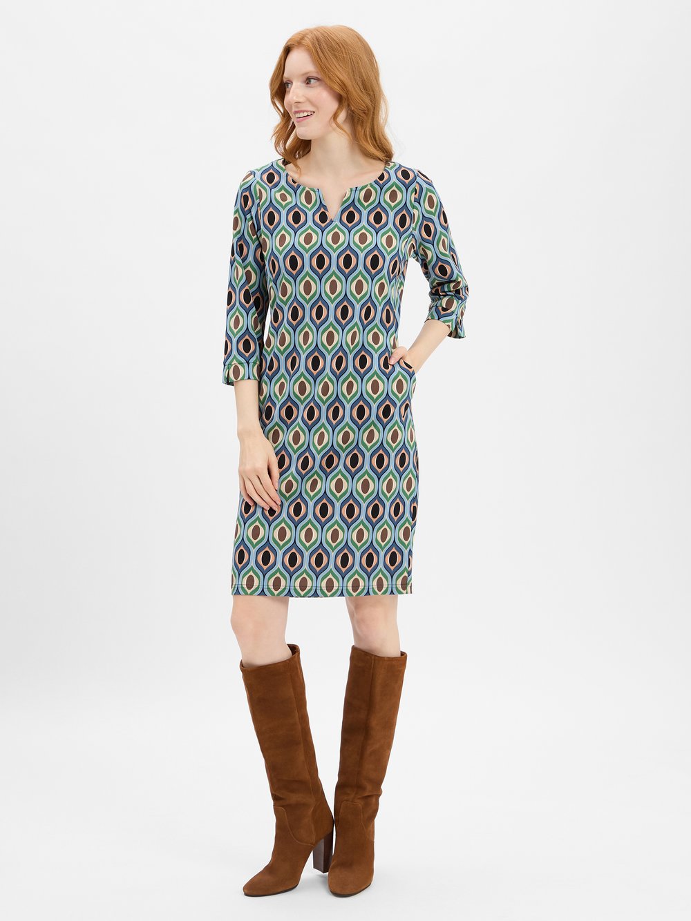 Cartoon Kleid Damen mehrfarbig gemustert, 38