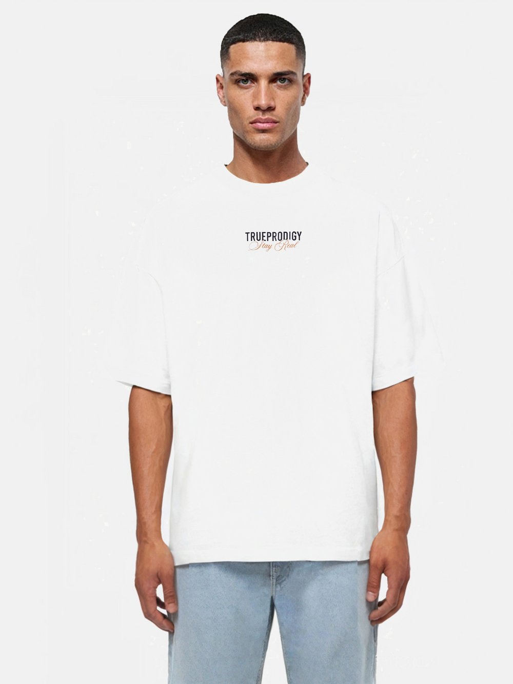 Trueprodigy Oversize-Shirt  Herren Baumwolle weiß, L