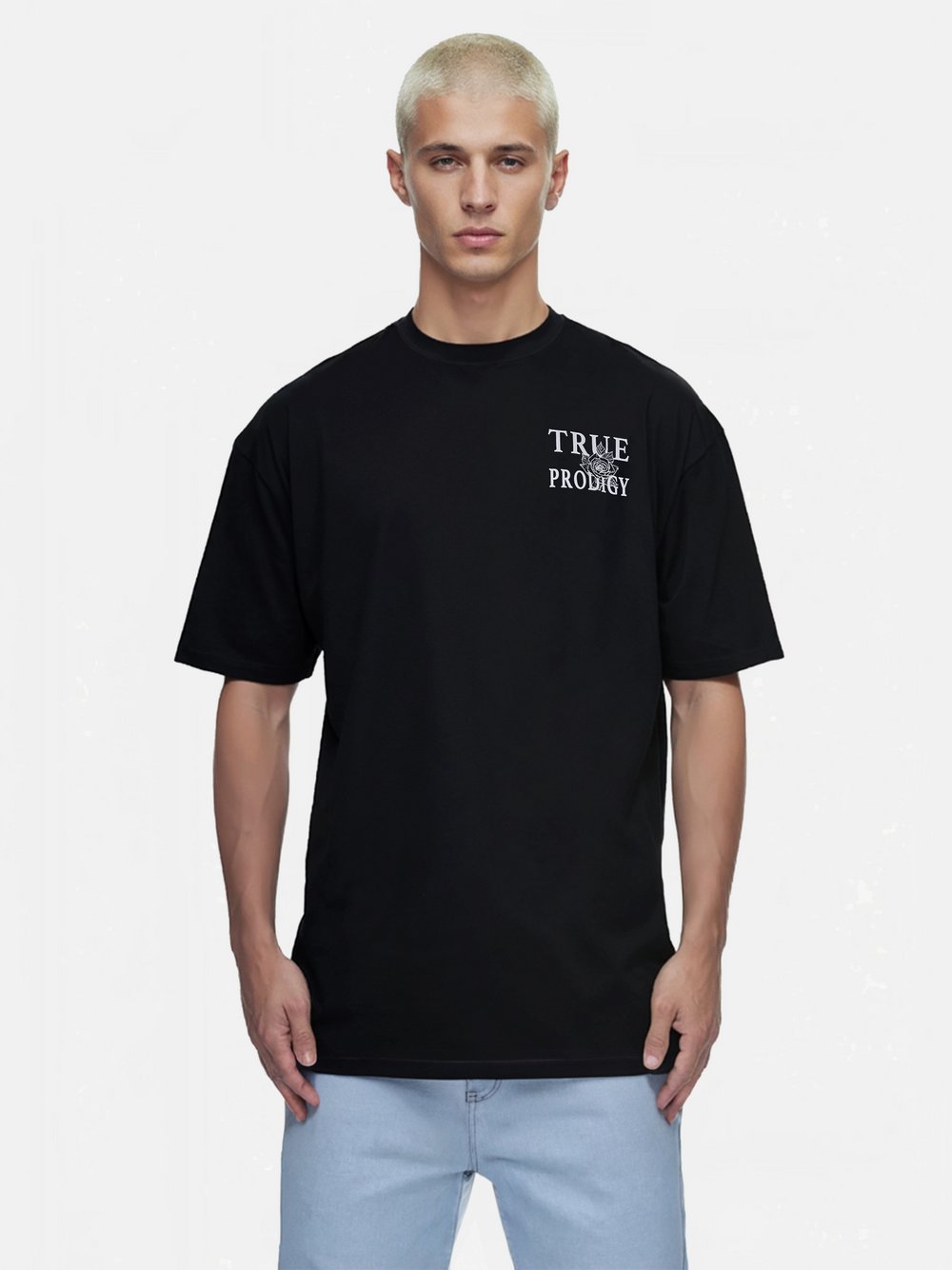 Trueprodigy Oversize-Shirt  Herren Baumwolle schwarz, XXL