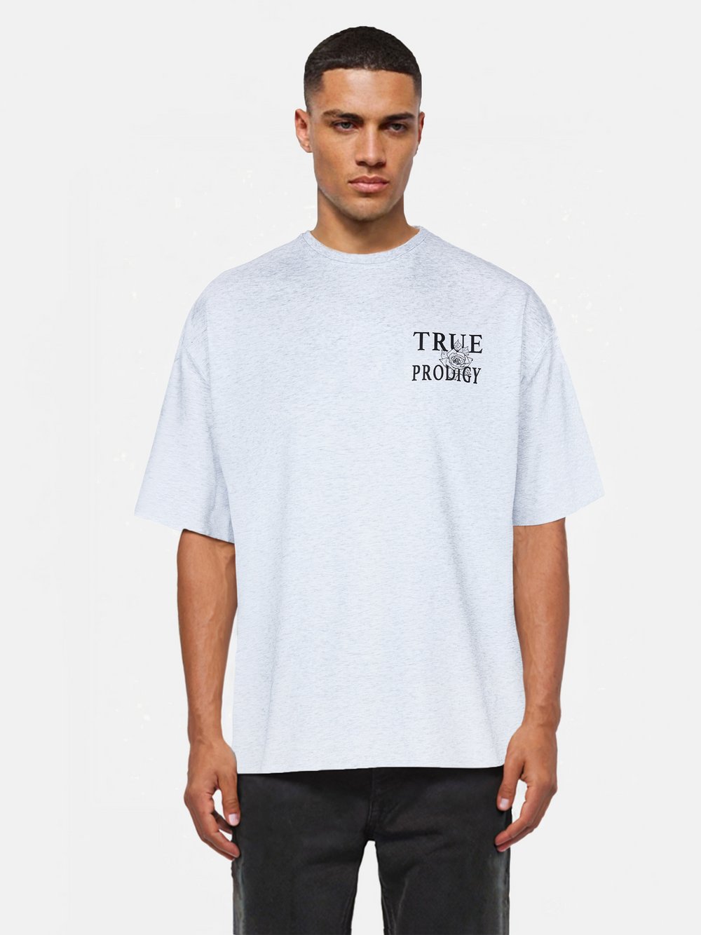 Trueprodigy Oversize-Shirt  Herren Baumwolle grau, XL