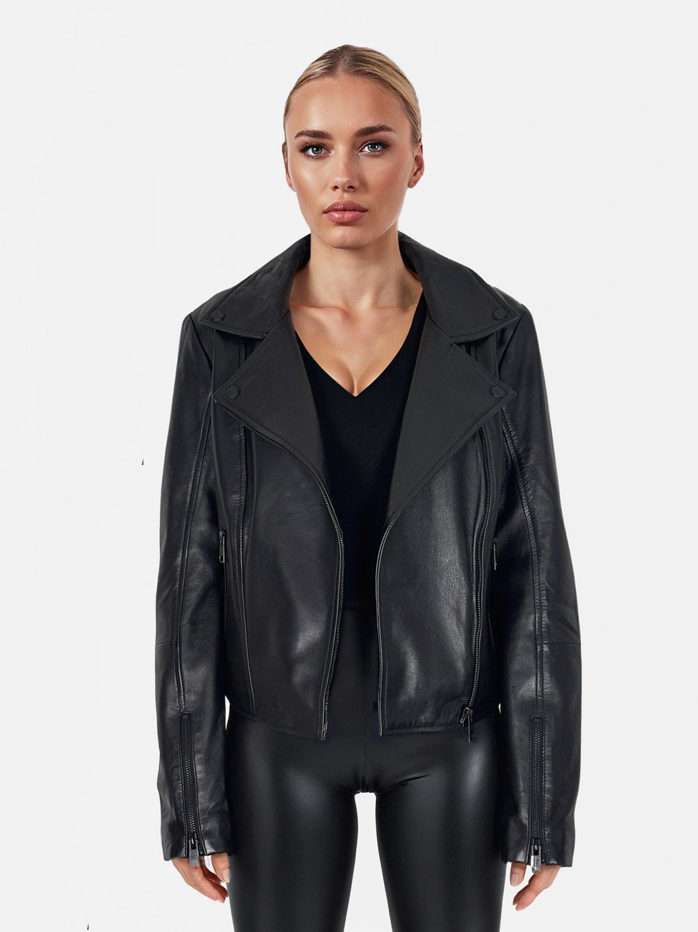 Trueprodigy Lederjacke  Damen schwarz, XL