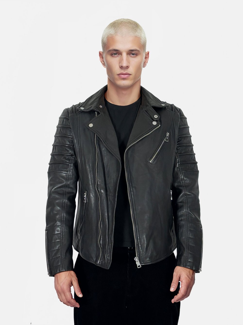 Thumbnail - Trueprodigy Lederjacke Herren schwarz, XL