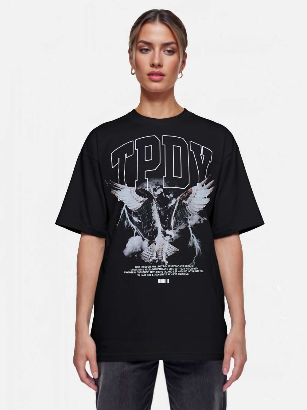 Thumbnail - Trueprodigy Oversize-Shirt Damen Baumwolle schwarz, S