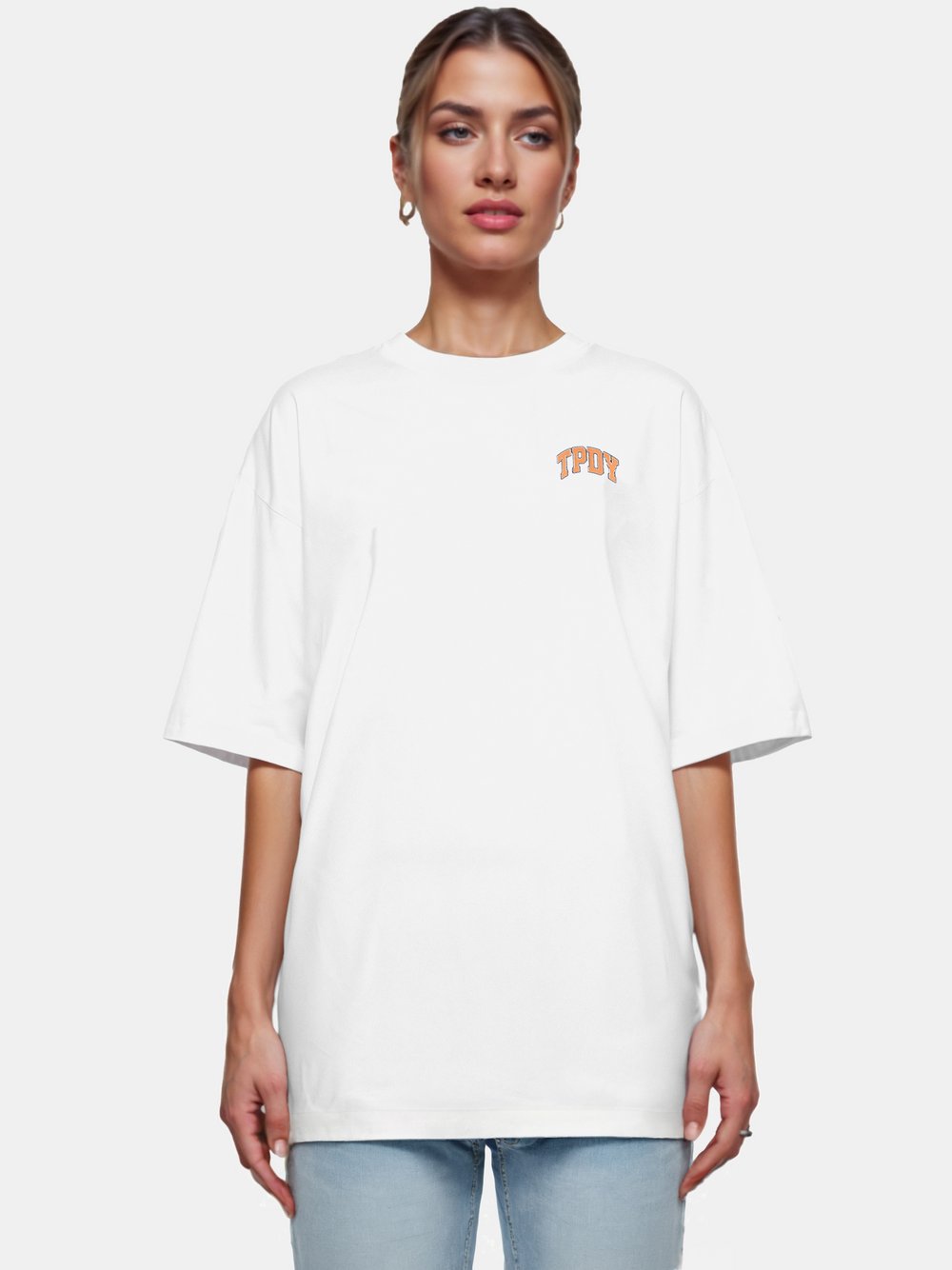 Trueprodigy Oversize-Shirt  Damen Baumwolle weiß, XL