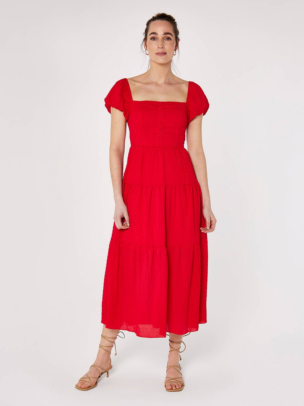 Thumbnail - Apricot Midikleid Damen rot, 42