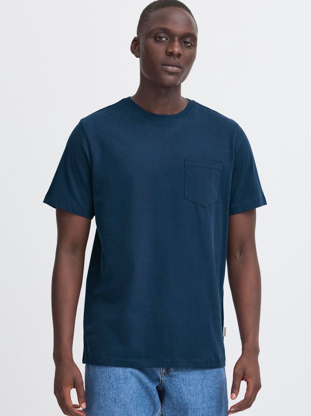 BLEND Rundhalsshirt Herren Baumwolle blau, XL