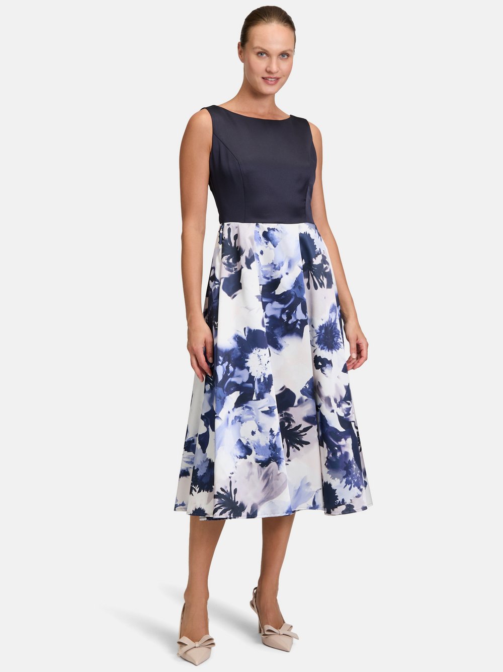 Vera Mont Cocktailkleid Damen blau bedruckt, 38