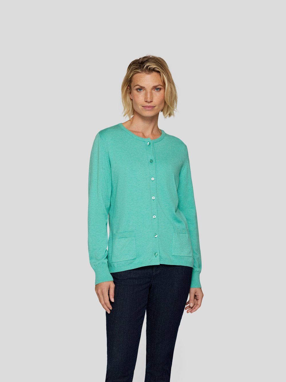Thumbnail - RABE Strickjacke Damen Viskose grün, 44