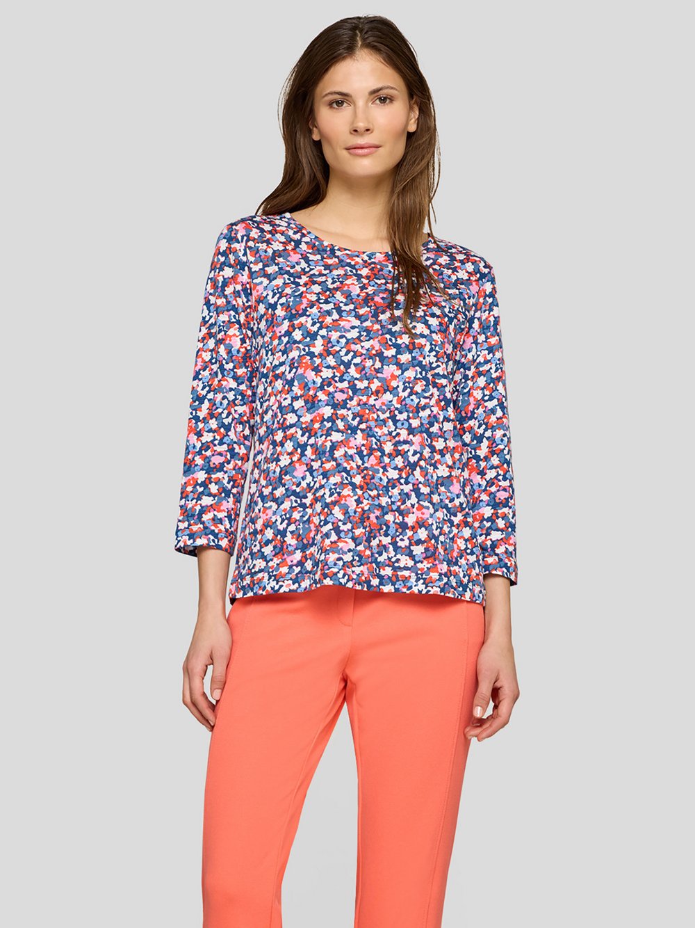 Thumbnail - RABE T-Shirt Damen Baumwolle blau gemustert, 44