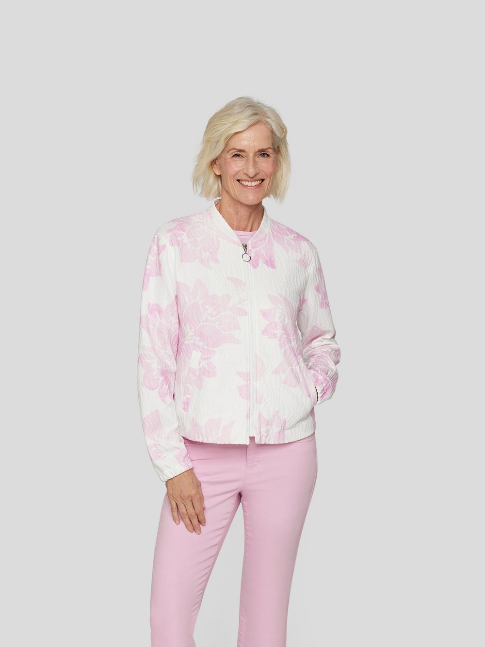 RABE Jacke Damen weiß gemustert, 44