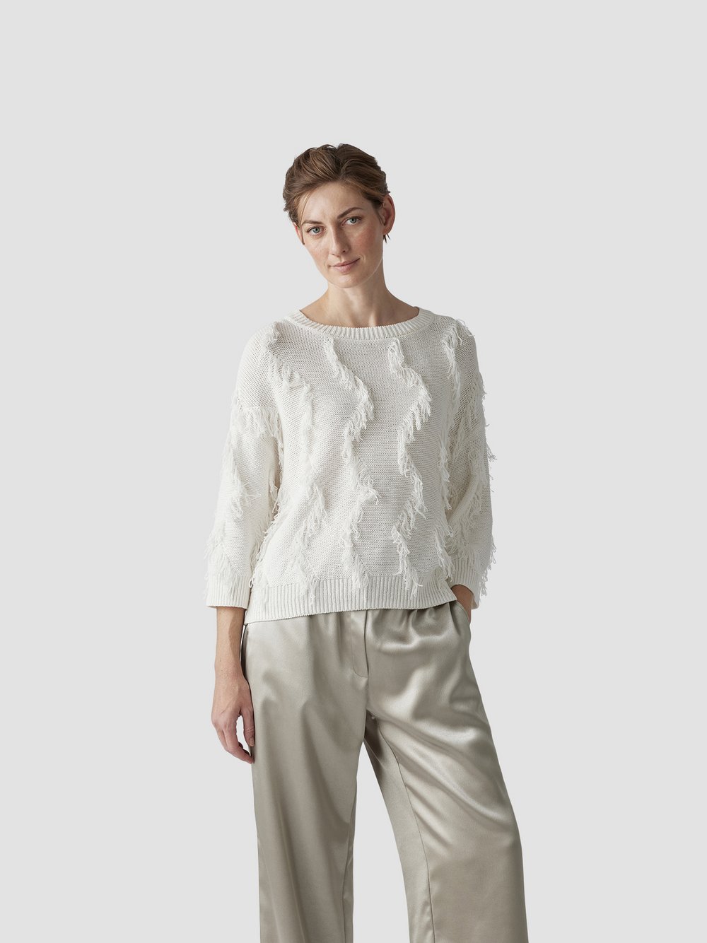 LCMT Pullover Damen Baumwolle beige, 36