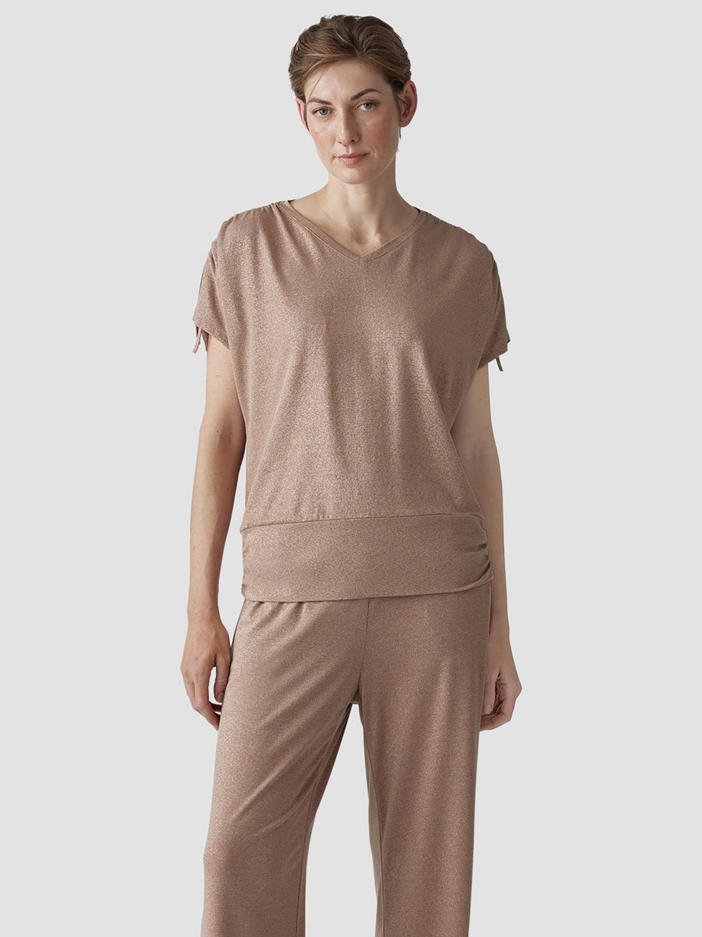 LCMT T-Shirt Damen Viskose braun, 38