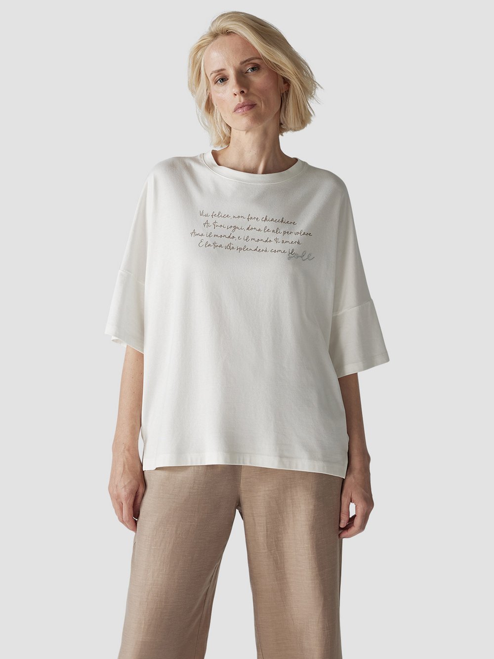 LCMT T-Shirt Damen Baumwolle beige, 48