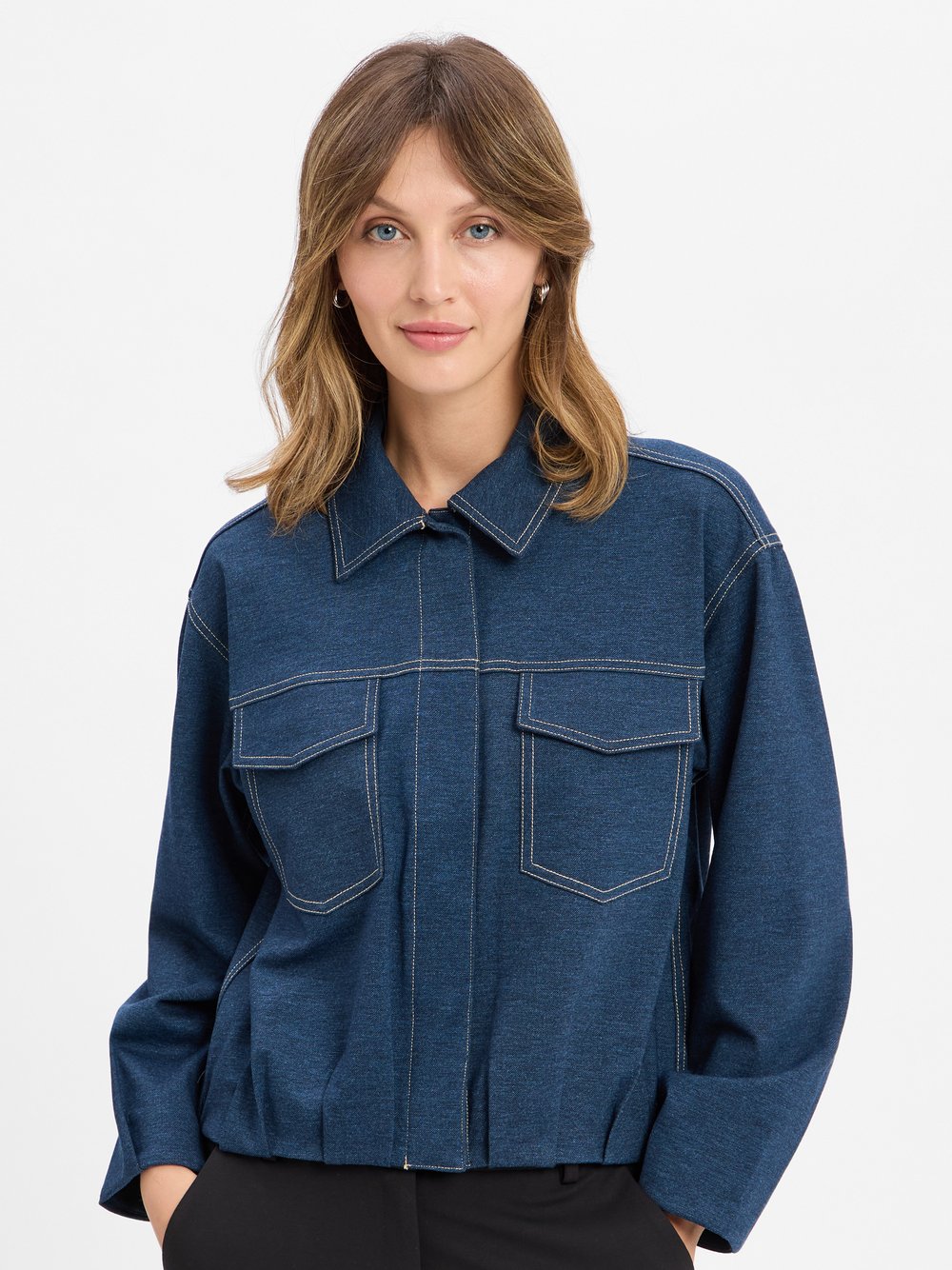 Olsen Übergangsjacke Damen blau meliert, 44