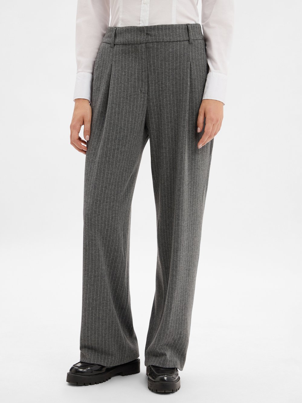 s.Oliver BLACK LABEL Hose Damen Sweat grau gestreift, 34-32