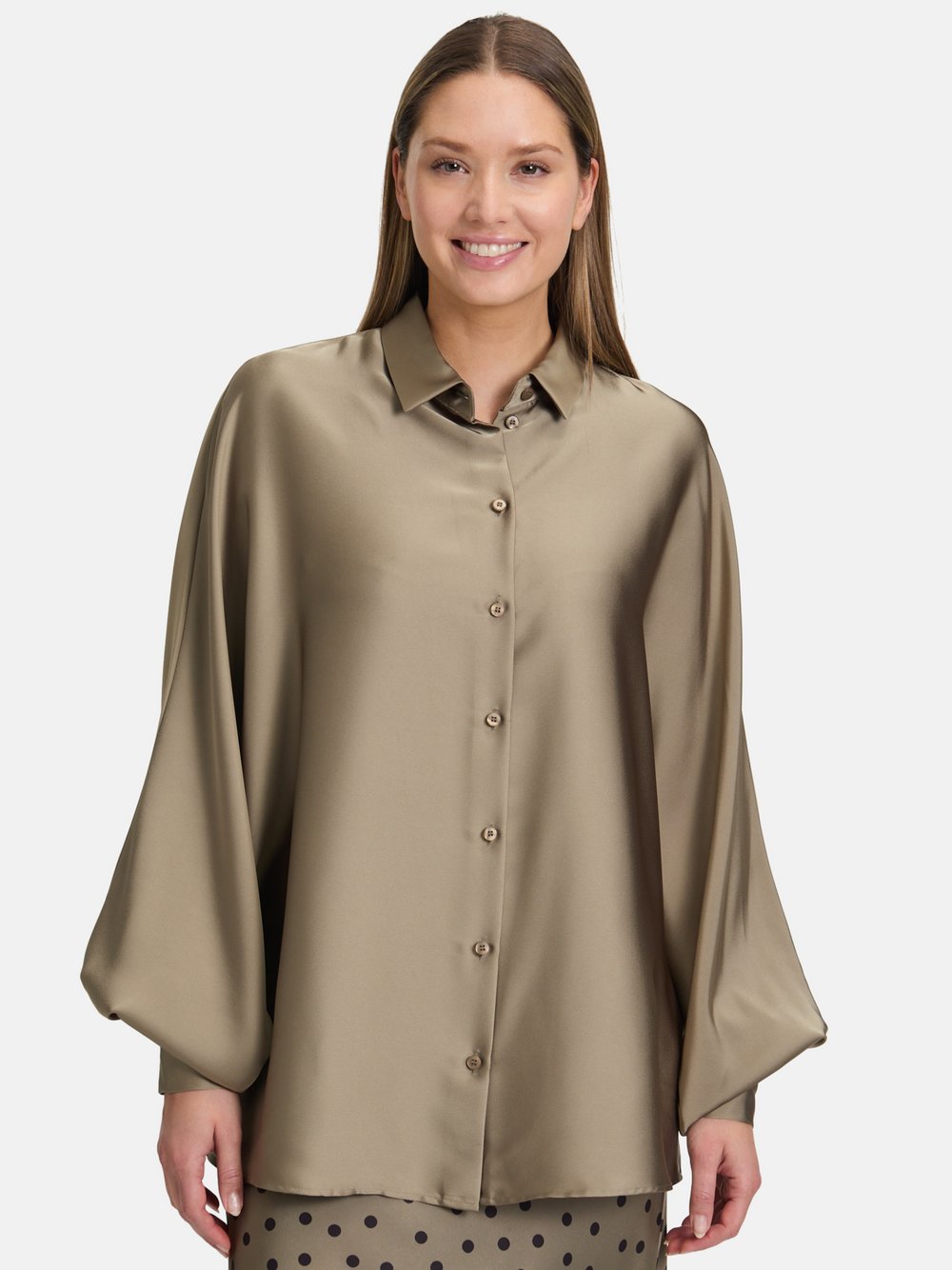 Vera Mont Satin-Bluse Damen braun, 36