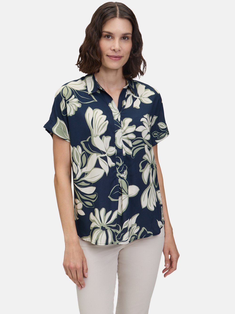 Betty Barclay Schlupfbluse Damen Viskose blau bedruckt, 44