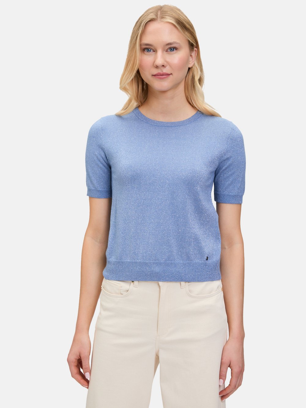 Betty & Co Feinstrickpullover Damen Baumwolle blau, 36