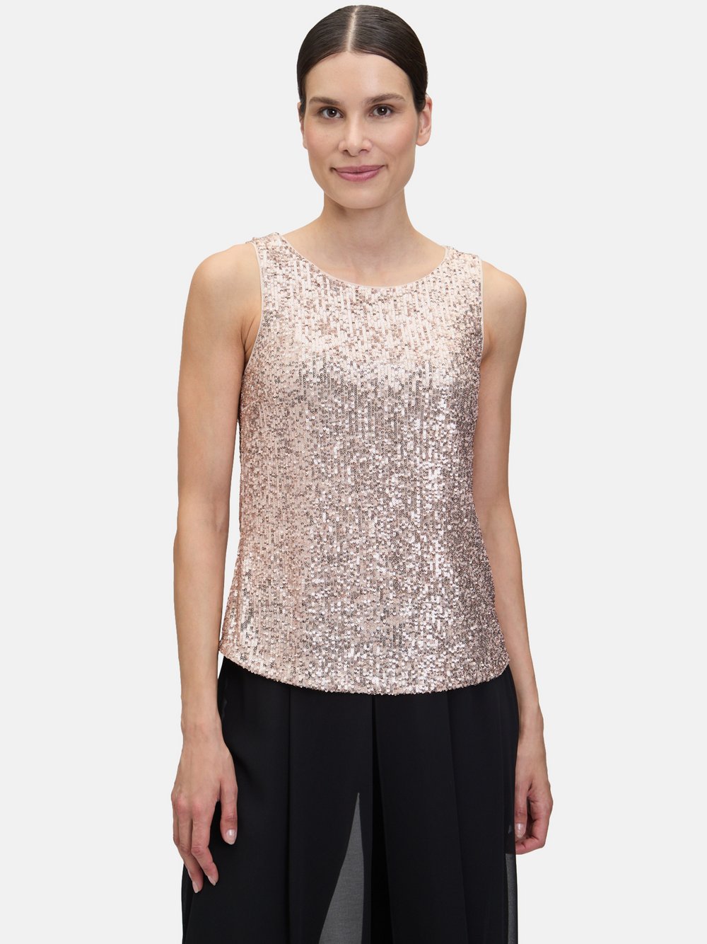 Vera Mont Pailletten-Top Damen weiß, 40