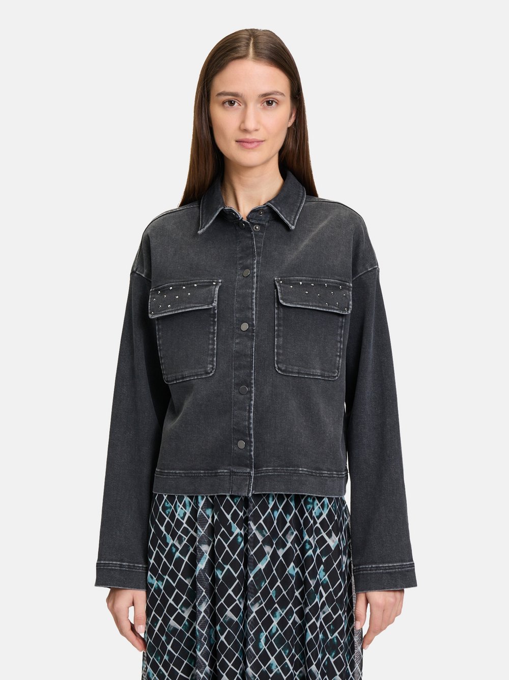 Betty & Co Jeansjacke Damen Baumwolle schwarz, 40