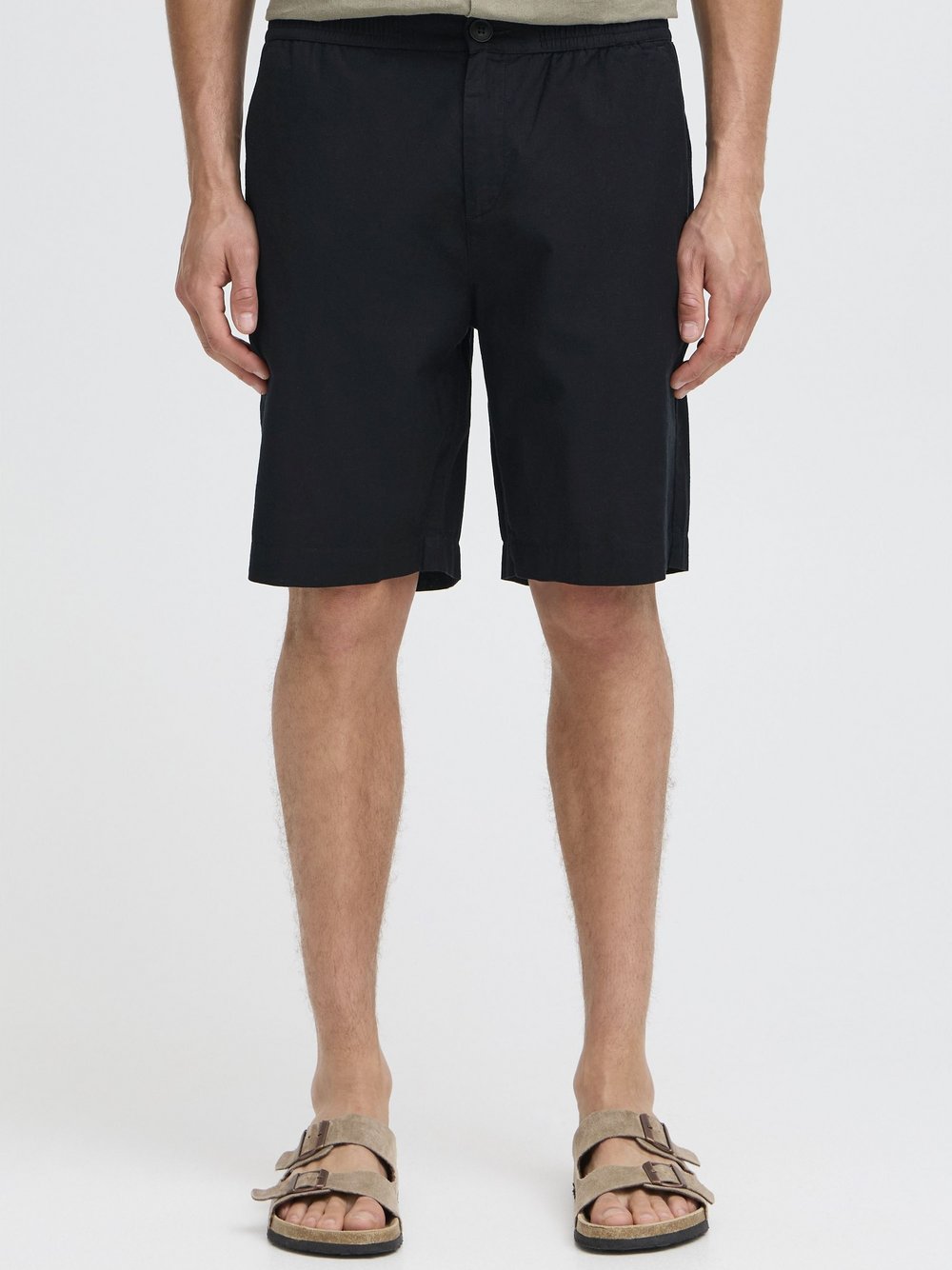 Solid Shorts Herren Baumwolle schwarz, XXL