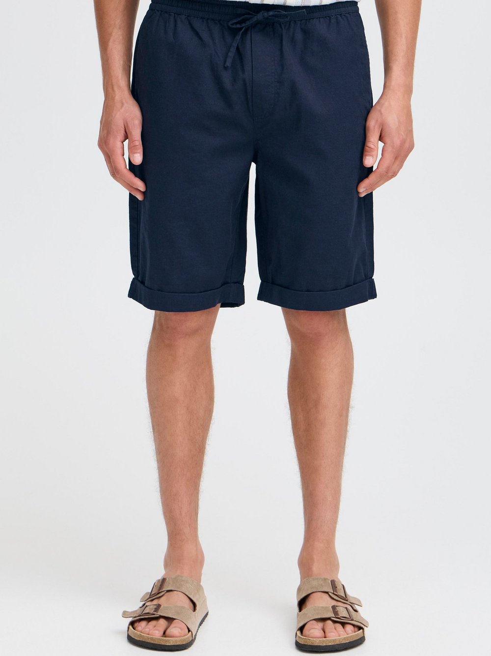Solid Shorts Herren Baumwolle blau, S